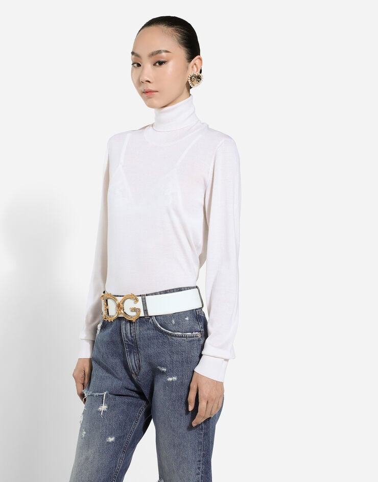 Dolce & Gabbana Jersey De Cuello Alto En Cachemira Y Seda