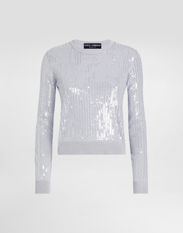 Dolce & Gabbana Jersey de cuello redondo bordado de lentejuelas