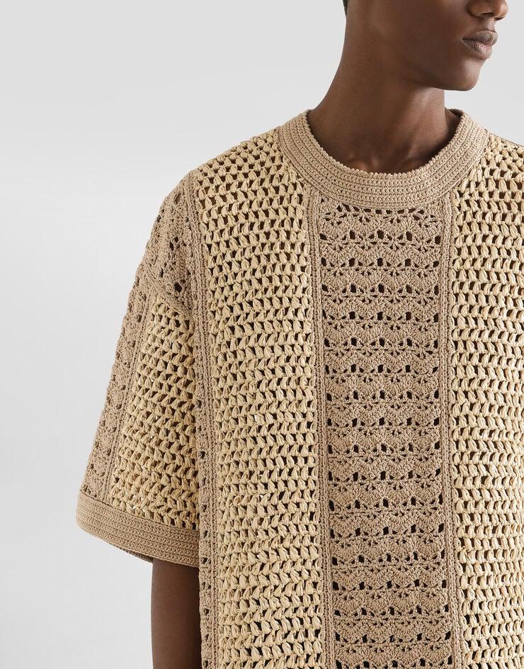 Dolce & Gabbana Jersey De Cuello Redondo De Ganchillo De Algodón Y Viscosa