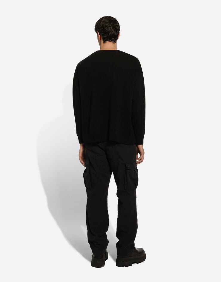 Dolce & Gabbana Jersey De Cuello Redondo De Lana Con DG En Intarsia