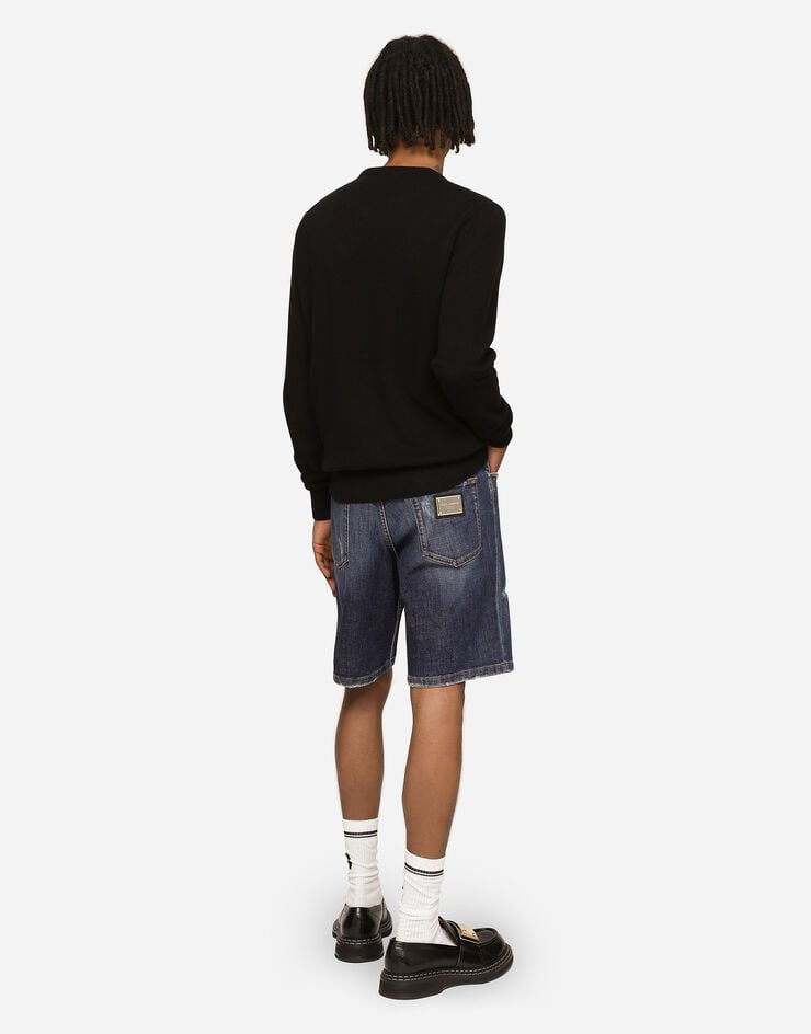 Dolce & Gabbana Jersey De Cuello Redondo En Lana Con Bordado