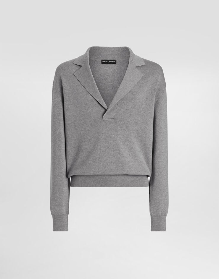 Dolce & Gabbana Jersey de lana con cuello de pico y bordado DG