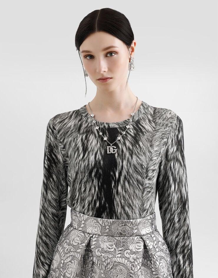 Dolce & Gabbana Jersey De Seda Estampado Piel De Animal