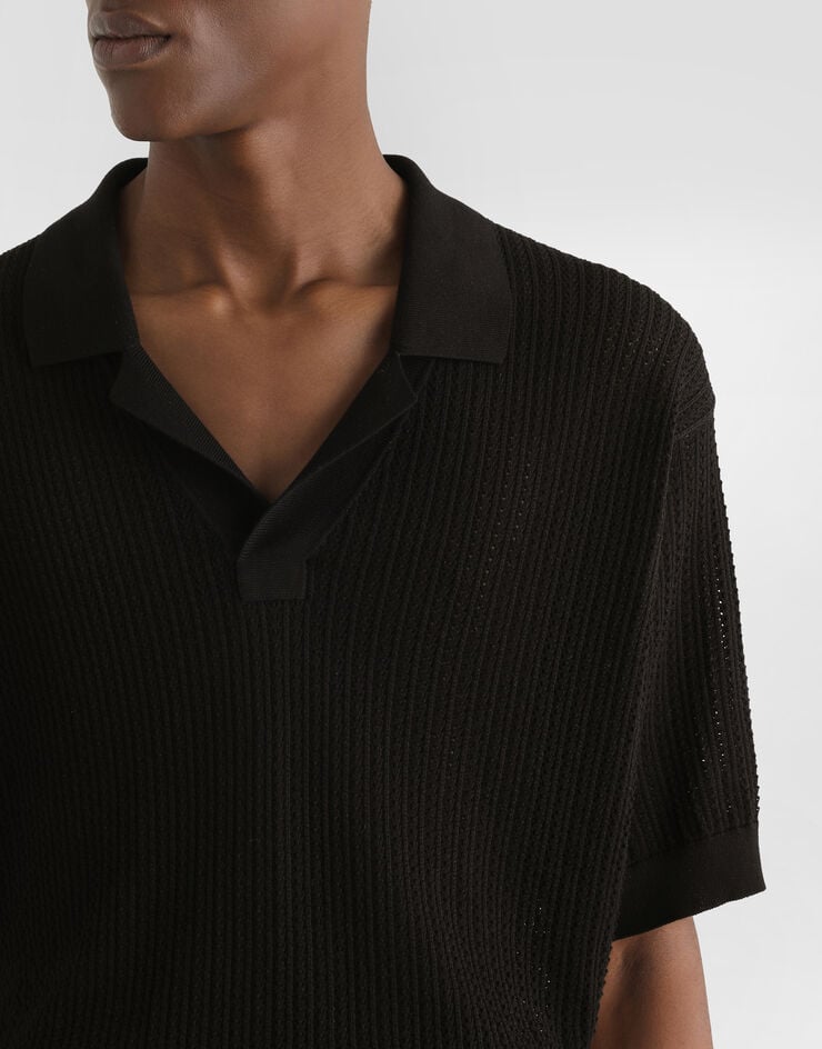 Dolce & Gabbana Jersey Polo De Manga Corta De Algodón Calado