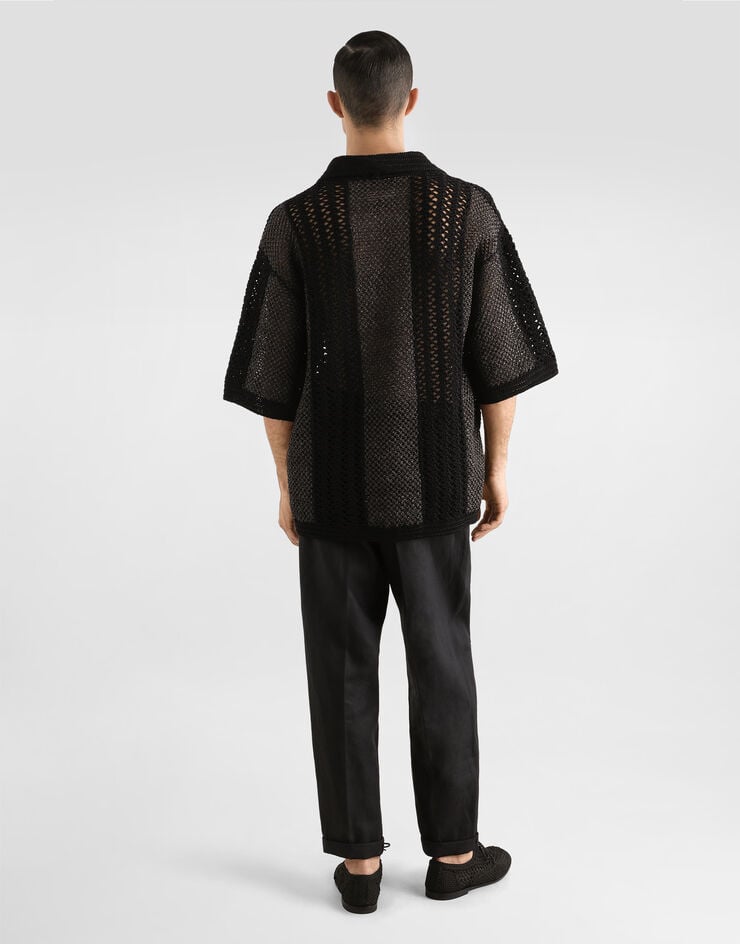 Dolce & Gabbana Jersey Polo De Manga Corta De Ganchillo De Algodón