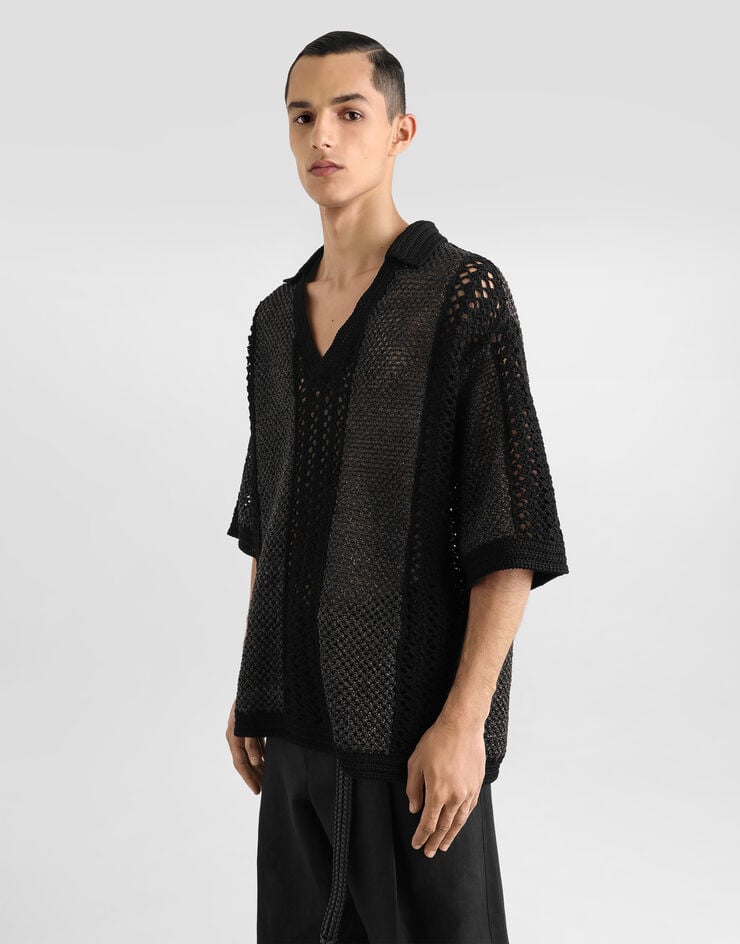 Dolce & Gabbana Jersey Polo De Manga Corta De Ganchillo De Algodón