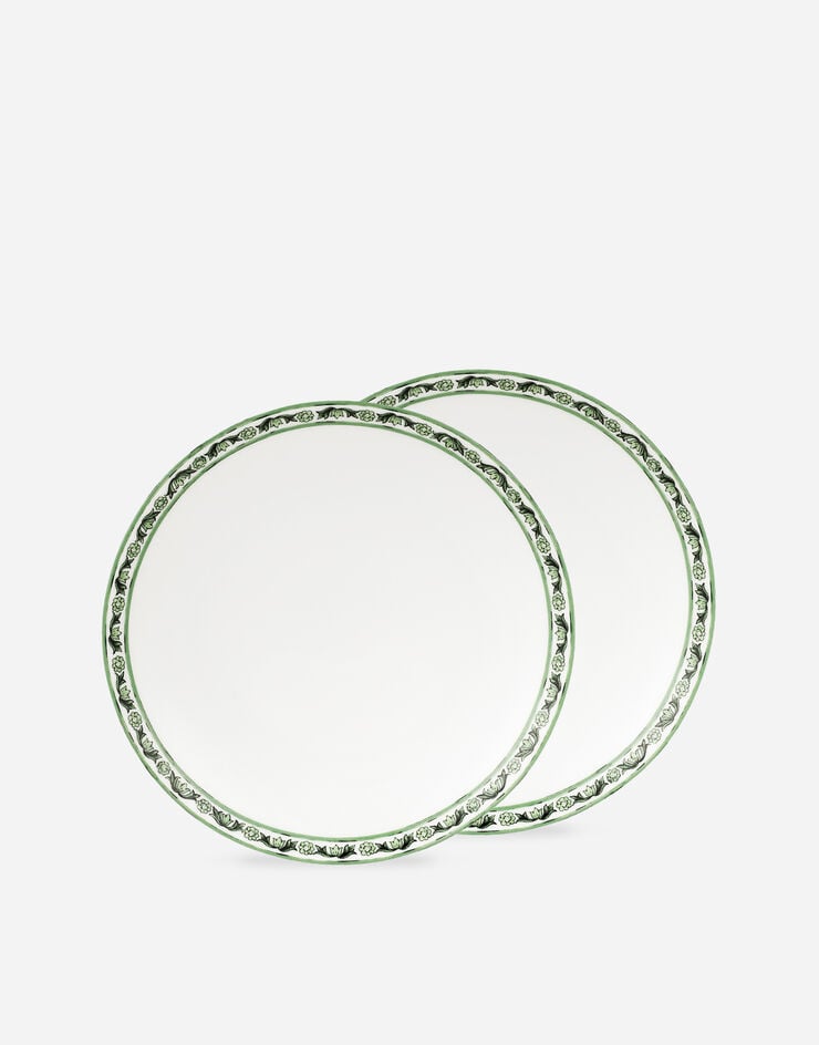 Dolce & Gabbana Juego de 2 platos de postre de porcelana