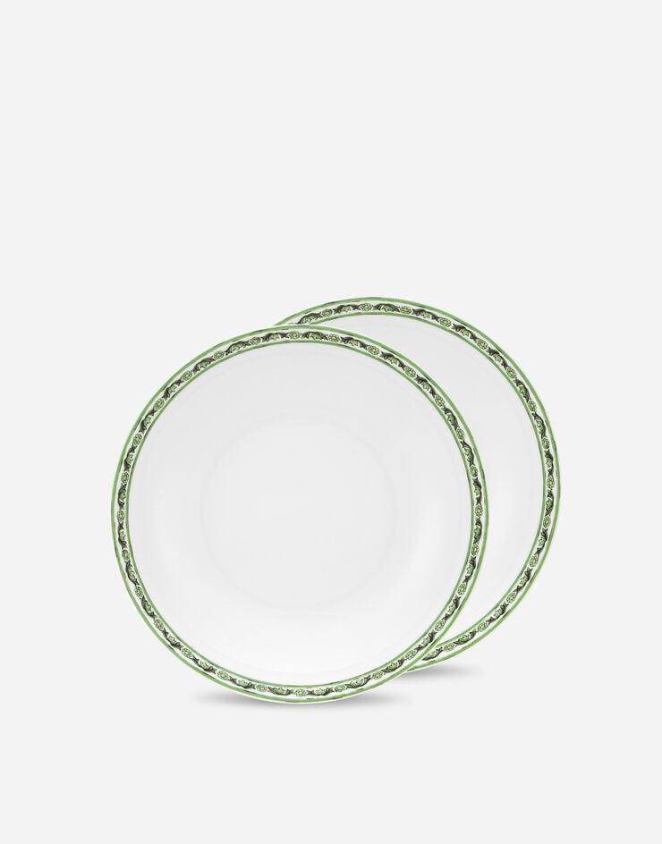 Dolce & Gabbana Juego de 2 platos hondos de porcelana