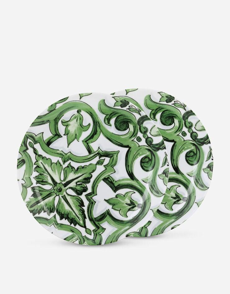 Dolce & Gabbana Juego de 2 platos llanos de porcelana