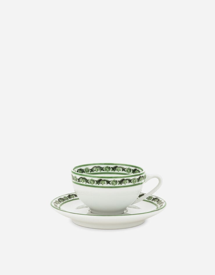 Dolce & Gabbana Juego De 2 Tazas De Café Con Platillo De Porcelana