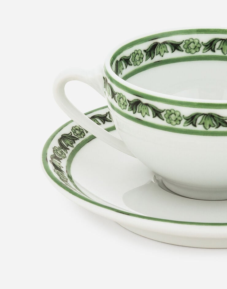 Dolce & Gabbana Juego De 2 Tazas De Café Con Platillo De Porcelana