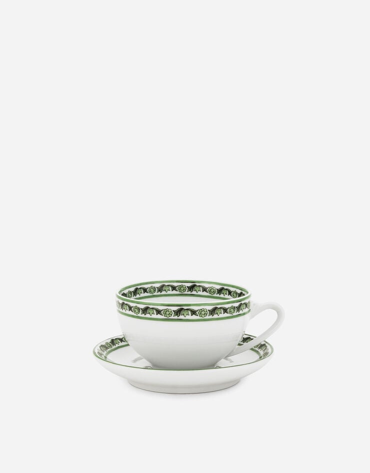 Dolce & Gabbana Juego De 2 Tazas De Té Con Platillo De Porcelana