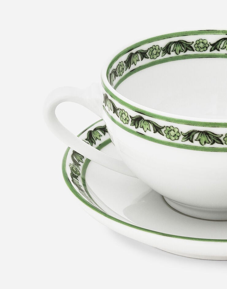 Dolce & Gabbana Juego De 2 Tazas De Té Con Platillo De Porcelana