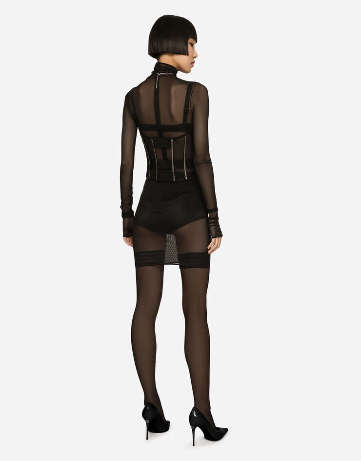 Dolce & Gabbana KIM DOLCE&GABBANA Cinturón Tipo Corsé De Tul Con Ballenas