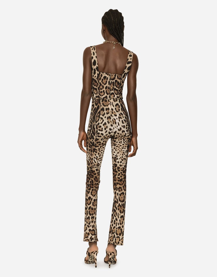 Dolce & Gabbana KIM DOLCE&GABBANA Corsé De Marquisette Con Estampado De Leopardo