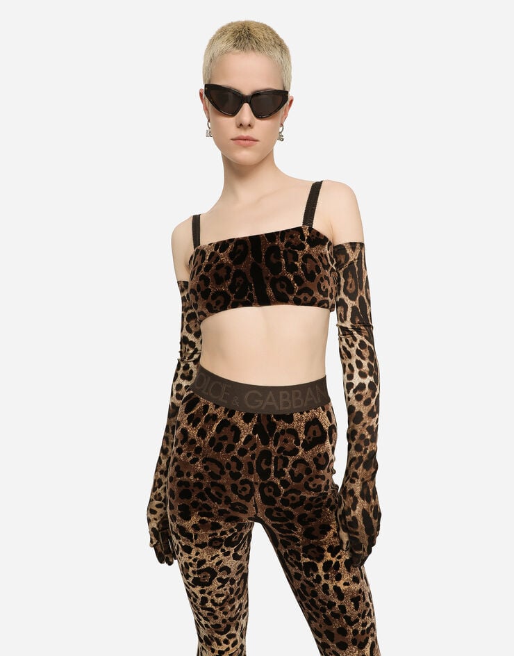 Dolce & Gabbana Leggings De Chenilla En Jacquard Con Motivo De Leopardo