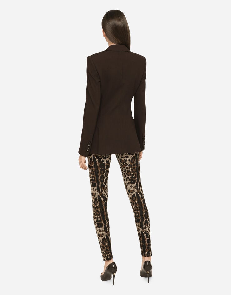 Dolce & Gabbana Leggings De Punto Jacquard Con Motivo De Leopardo
