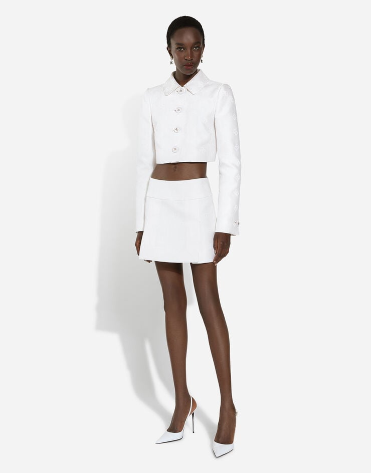 Dolce & Gabbana Minifalda De Jacquard Acolchado Logotipo DG