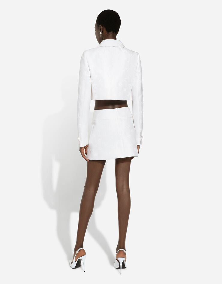 Dolce & Gabbana Minifalda De Jacquard Acolchado Logotipo DG