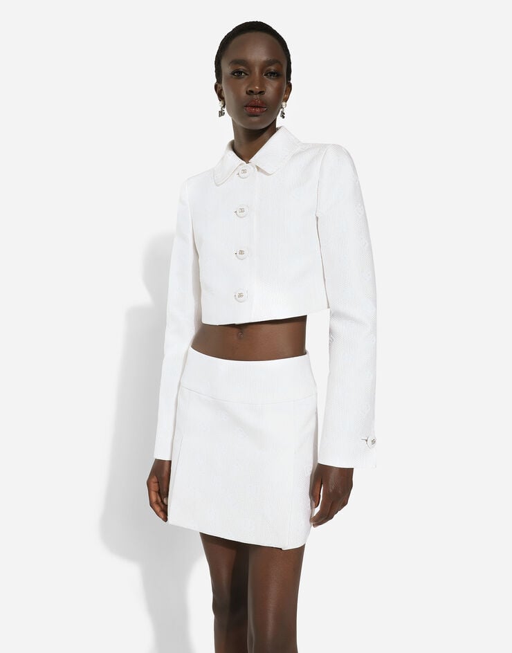 Dolce & Gabbana Minifalda De Jacquard Acolchado Logotipo DG