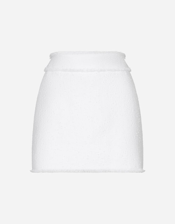 Dolce & Gabbana Minifalda En Tweed Raschel De Algodón