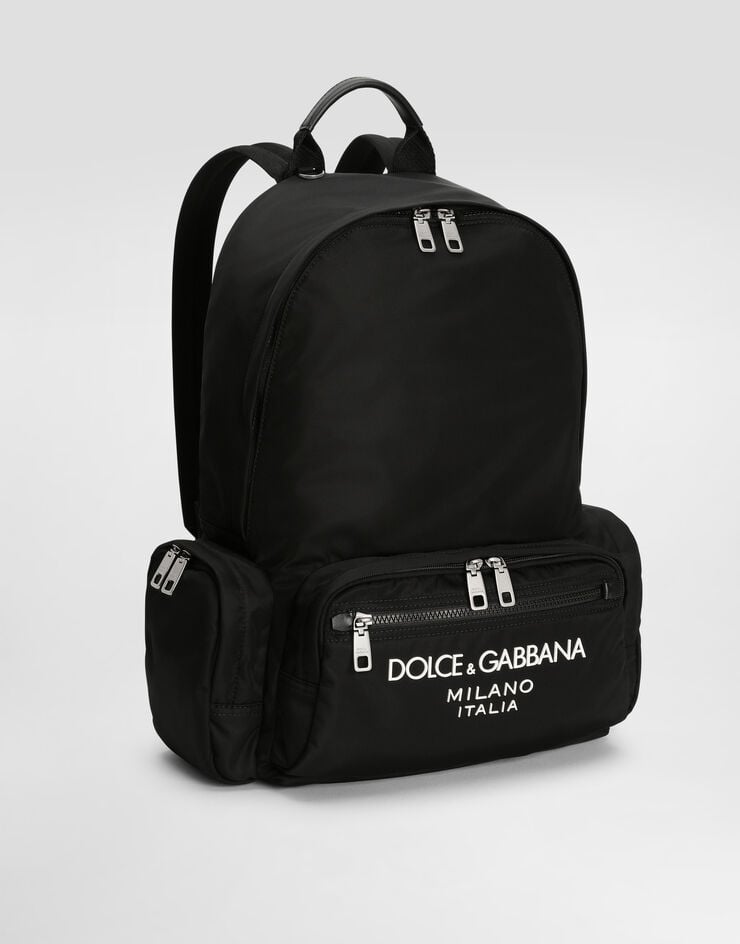 Dolce & Gabbana Mochila De Nailon Con Logotipo Engomado