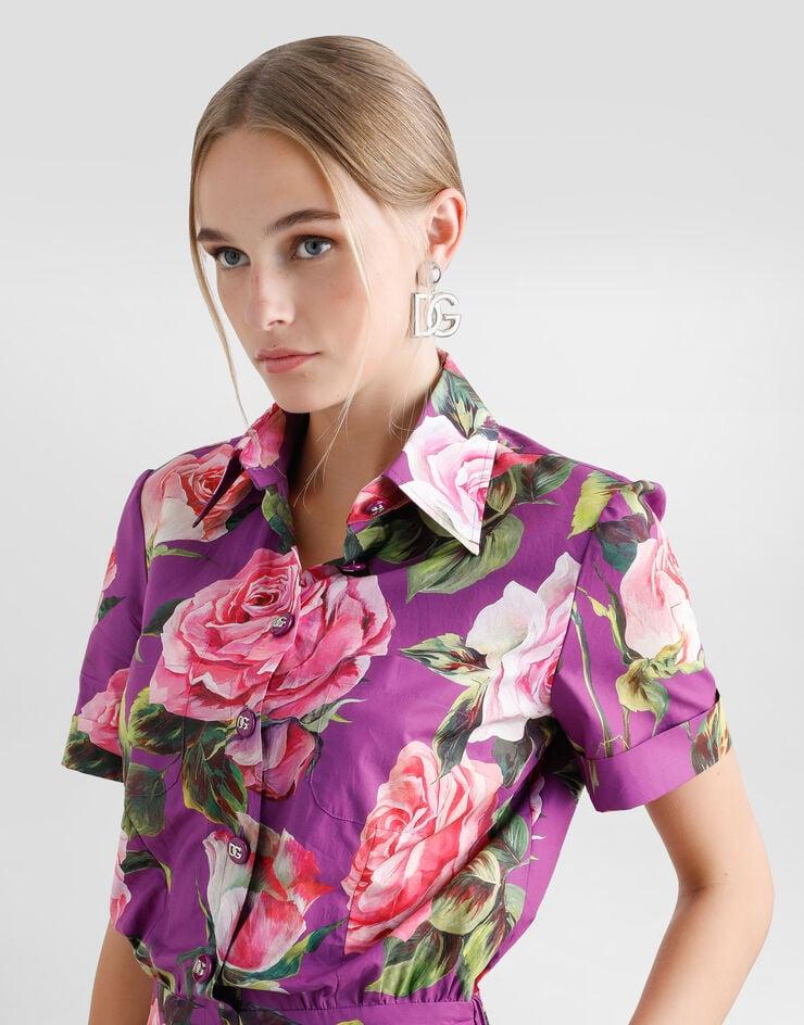 Dolce & Gabbana Mono De Algodón Con Estampado De Rosas