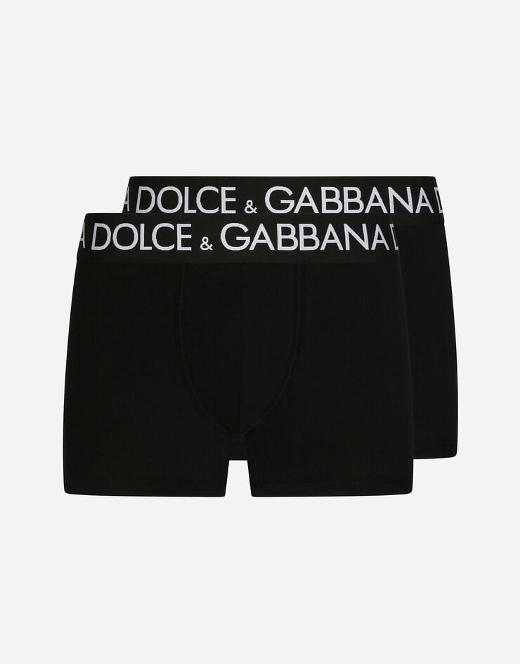 Dolce & Gabbana Pack de dos bóxers en punto de algodón bielástico