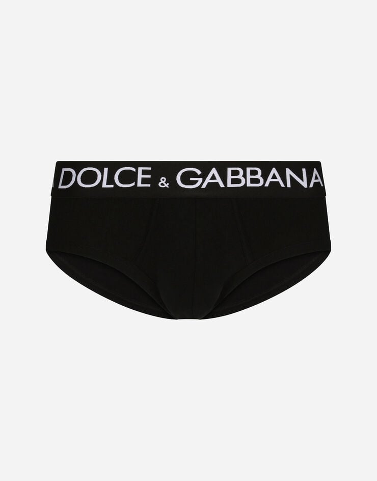 Dolce & Gabbana Pack de dos slips Brando en punto de algodón bielástico