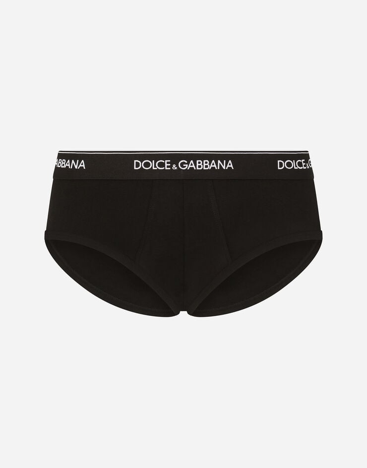 Dolce & Gabbana Pack De Dos Slips Medio De Algodón Elástico