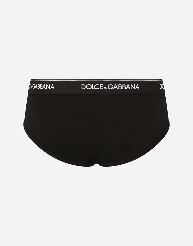Dolce & Gabbana Pack De Dos Slips Medio De Algodón Elástico