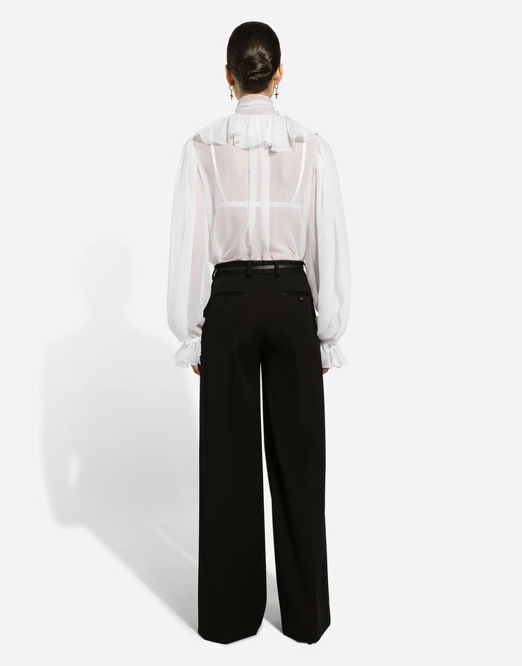 Dolce & Gabbana Pantalón Acampanado En Gabardina De Lana