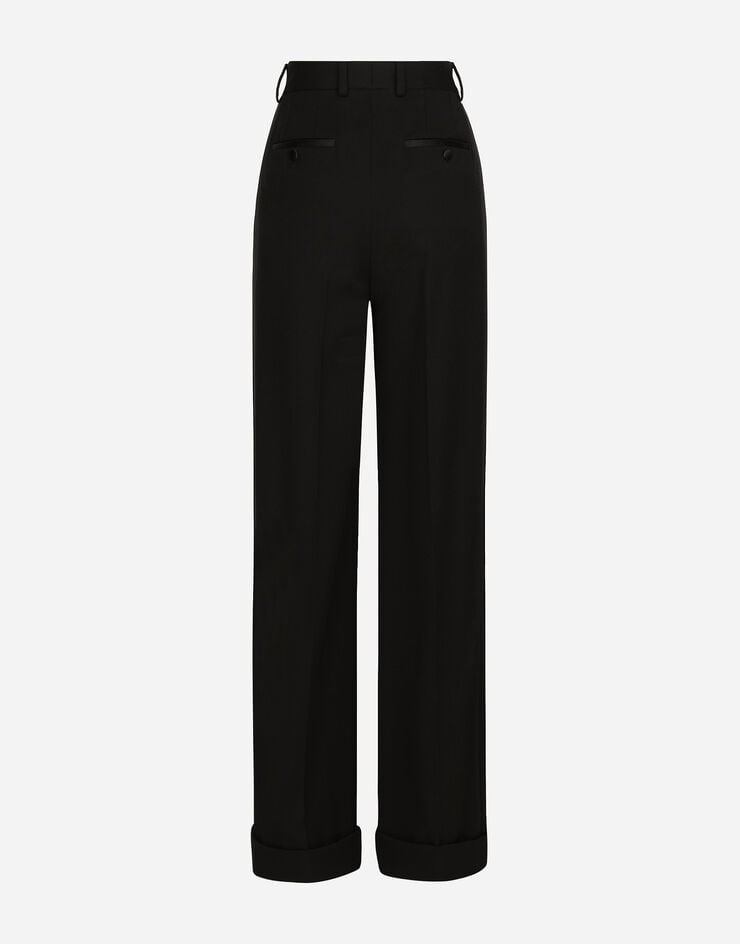 Dolce & Gabbana Pantalón Acampanado En Gabardina De Lana
