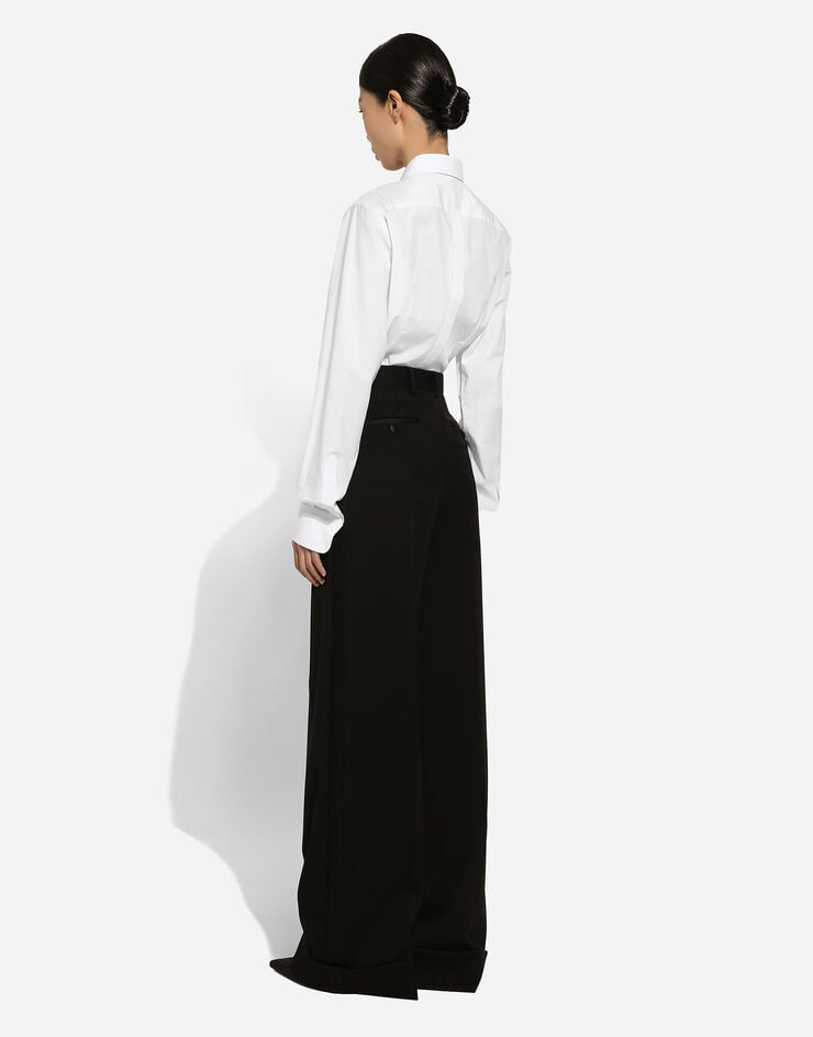 Dolce & Gabbana Pantalón Acampanado En Gabardina De Lana