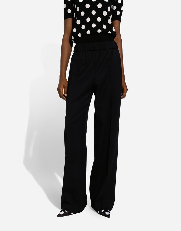 Dolce & Gabbana Pantalón Acampanado En Sarga De Lana Elástica