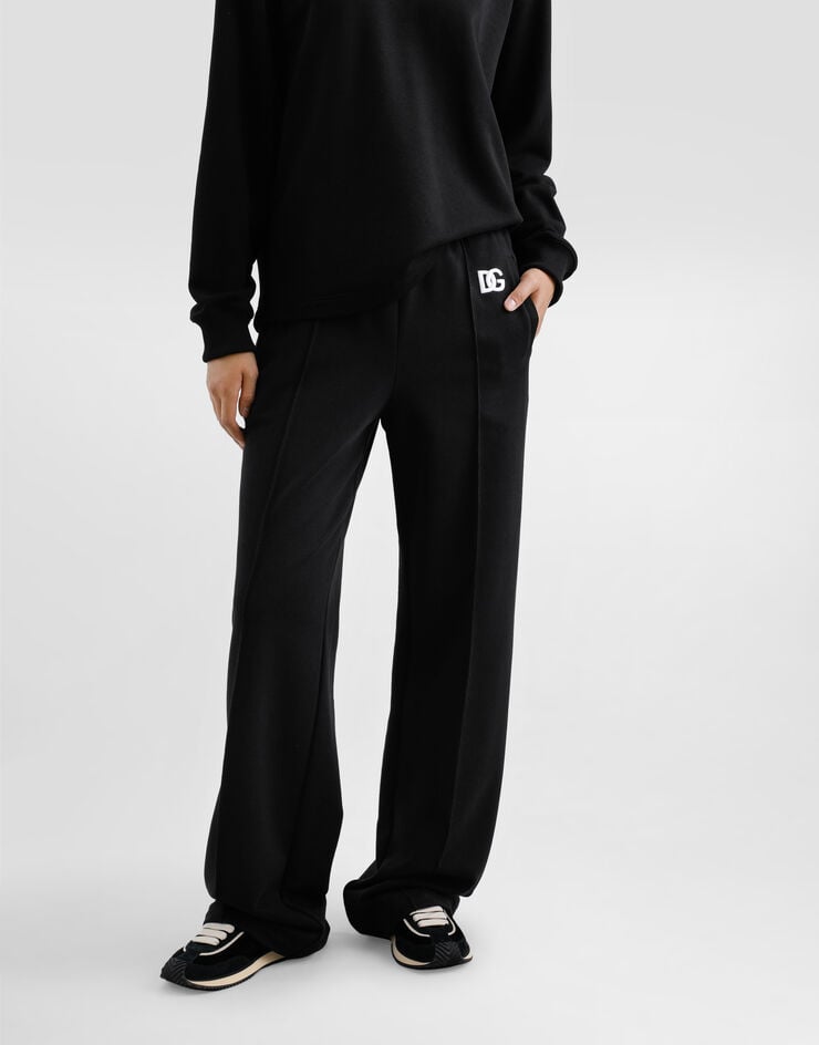 Dolce & Gabbana Pantalón De Chándal Acampanado De Punto Con Logotipo DG Bordado