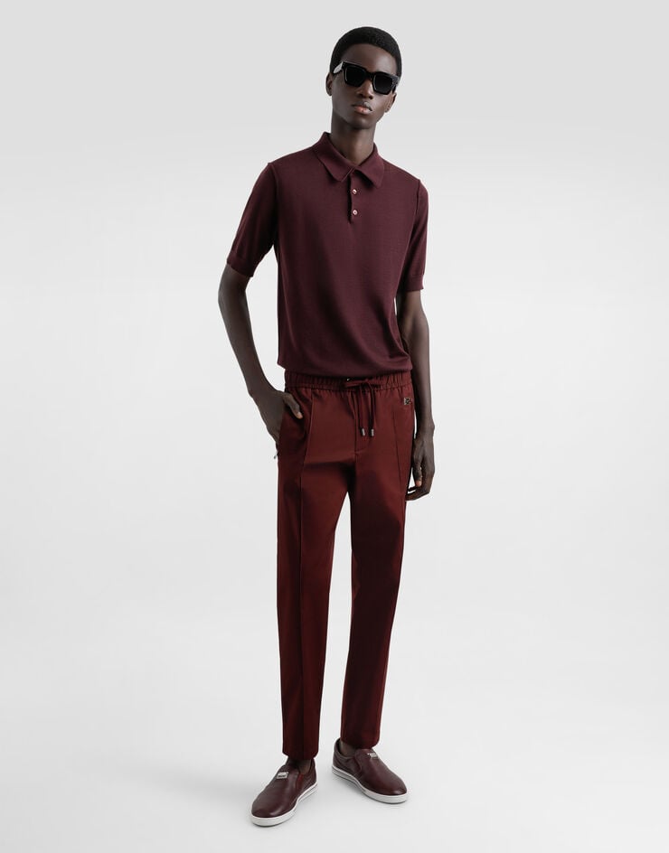 Dolce & Gabbana Pantalón De Chándal De Algodón Con Placa