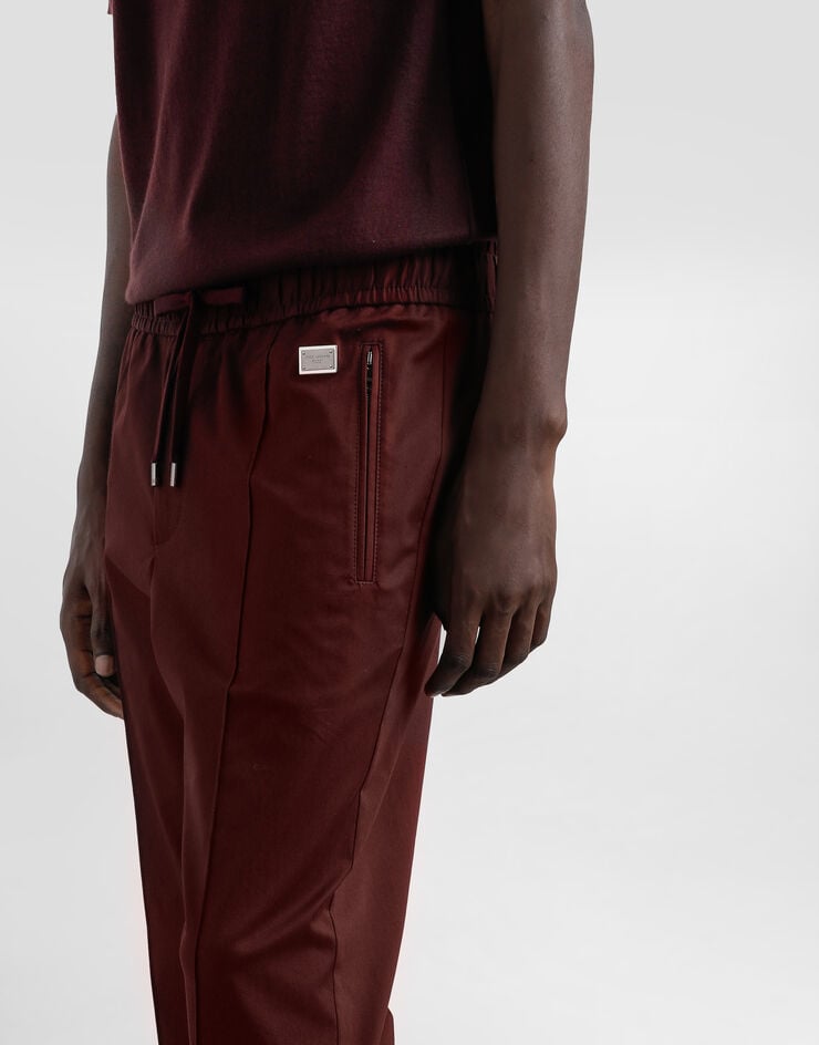 Dolce & Gabbana Pantalón De Chándal De Algodón Con Placa