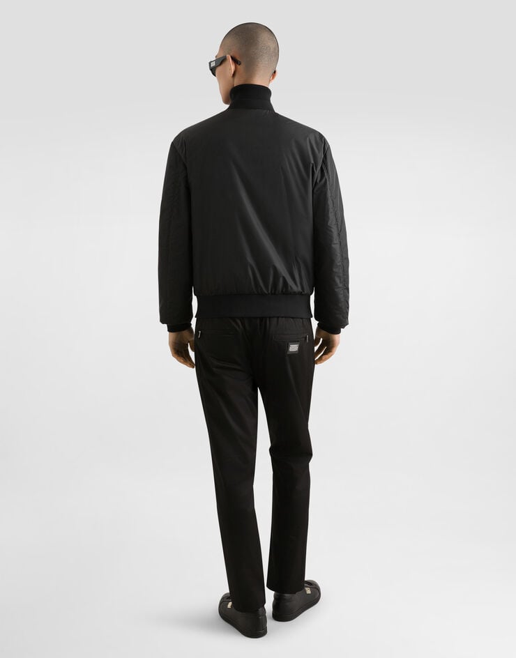 Dolce & Gabbana Pantalón De Chándal De Algodón Elástico Con Placa