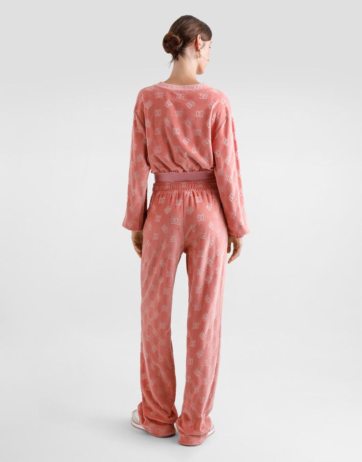 Dolce & Gabbana Pantalón De Chándal De Chenilla En Jacquard Con Logotipo DG