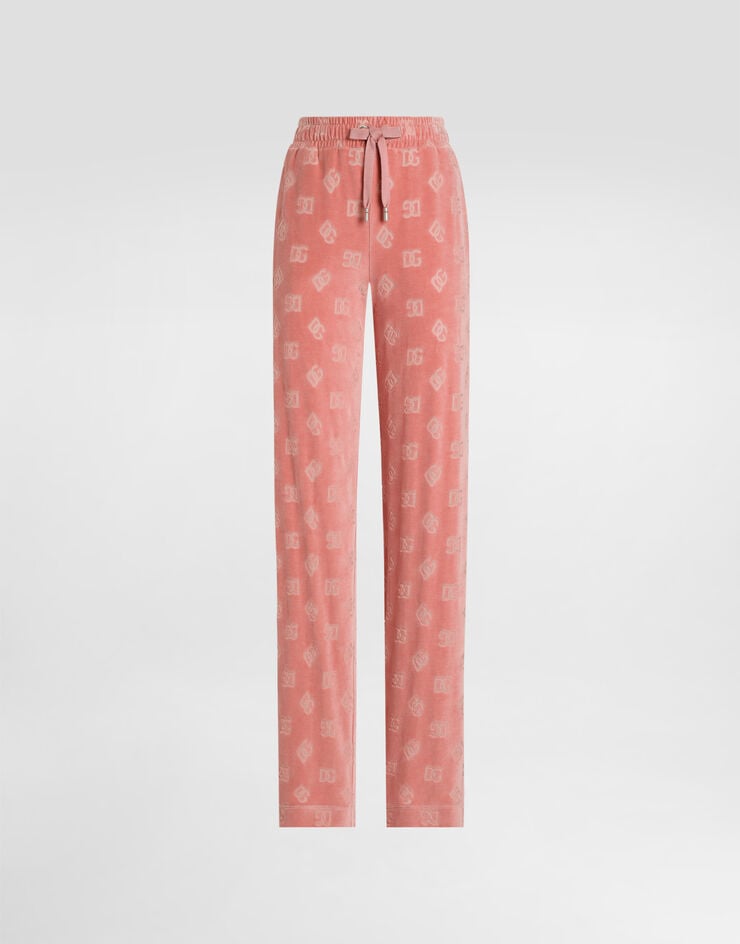 Dolce & Gabbana Pantalón De Chándal De Chenilla En Jacquard Con Logotipo DG