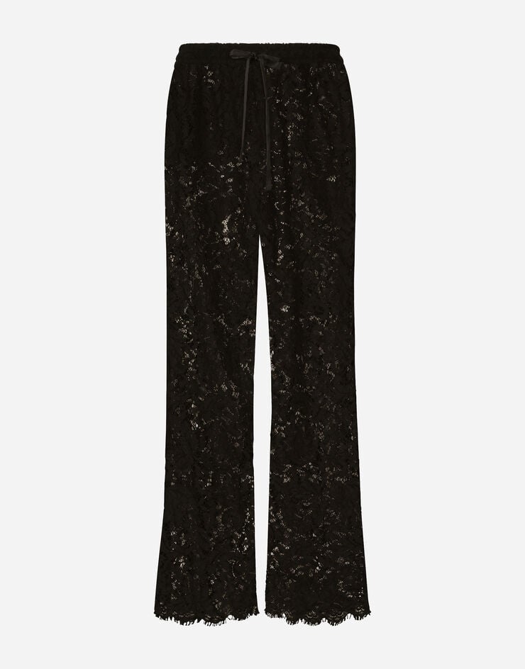 Dolce & Gabbana Pantalón de chándal en encaje cordonetto