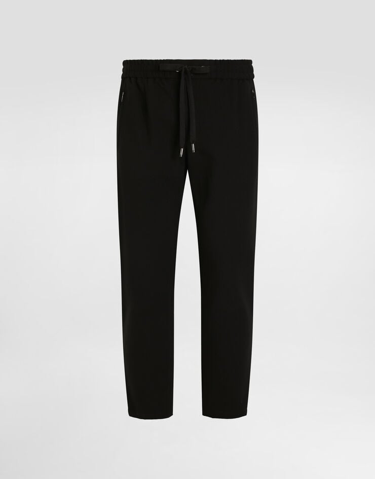 Dolce & Gabbana Pantalón de chándal en punto con parche DG