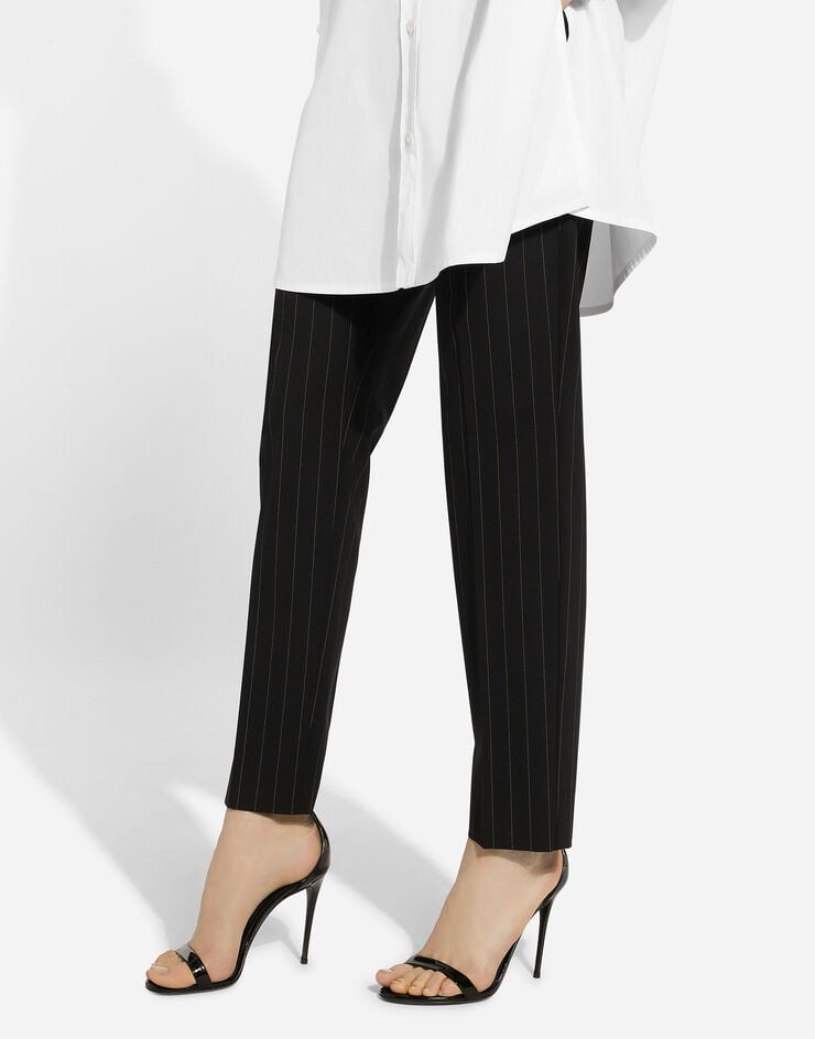 Dolce & Gabbana Pantalón Sastre De Lana Con Rayas Diplomáticas