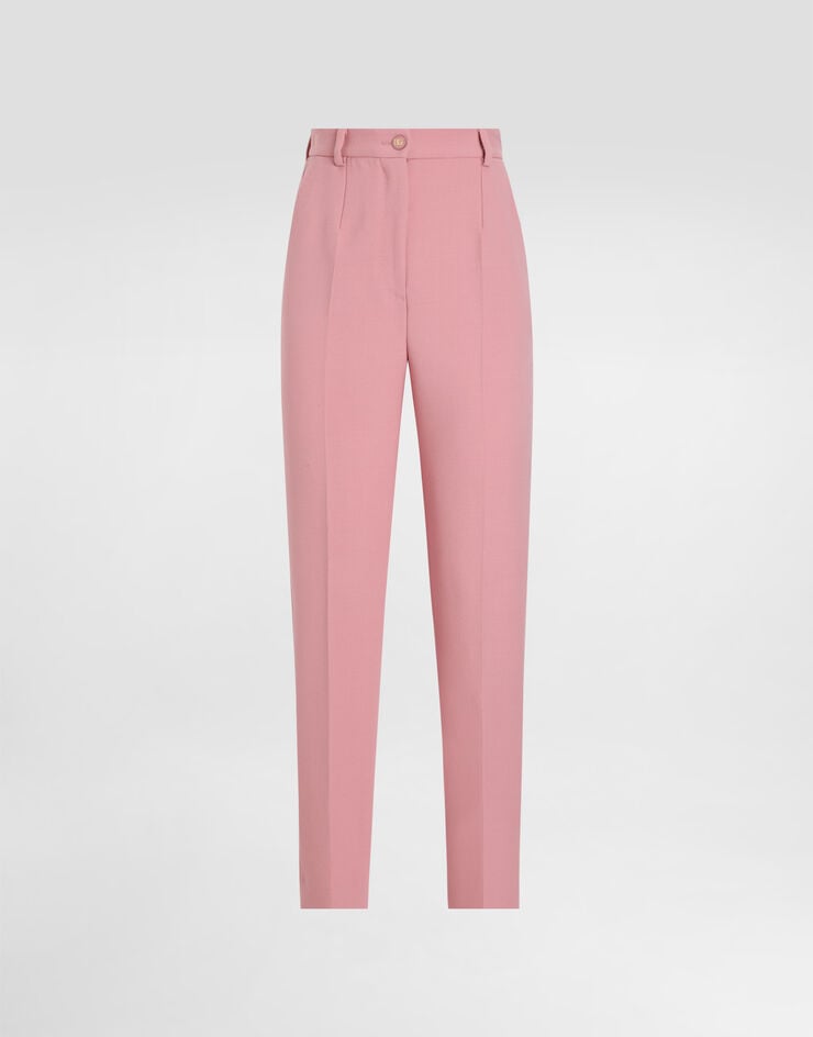 Dolce & Gabbana Pantalón sastre en crepé doble de lana