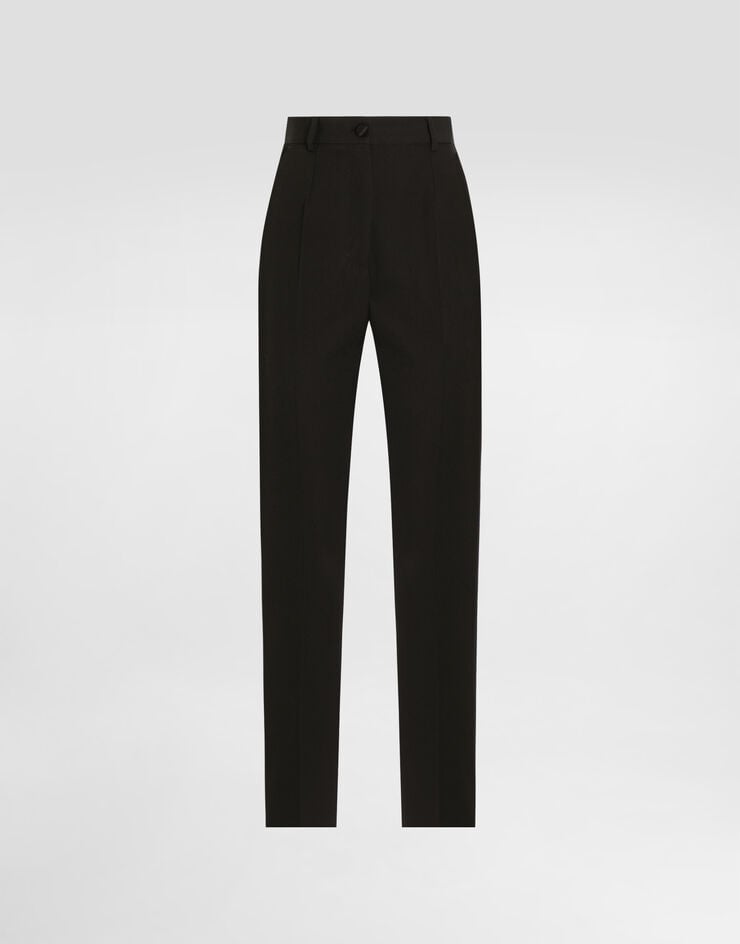 Dolce & Gabbana Pantalón sastre tipo esmoquin de tela de lana