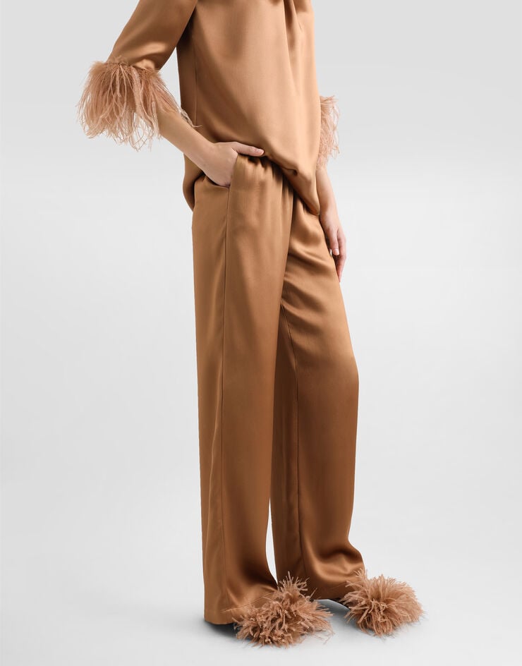 Dolce & Gabbana Pantalón Tipo Pijama De Doble Raso De Seda