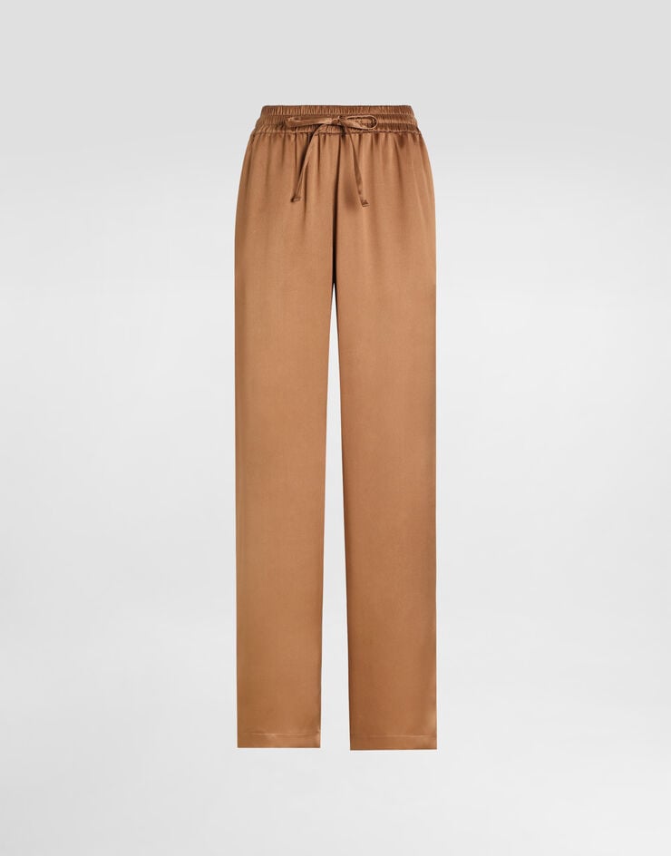 Dolce & Gabbana Pantalón tipo pijama de doble raso de seda