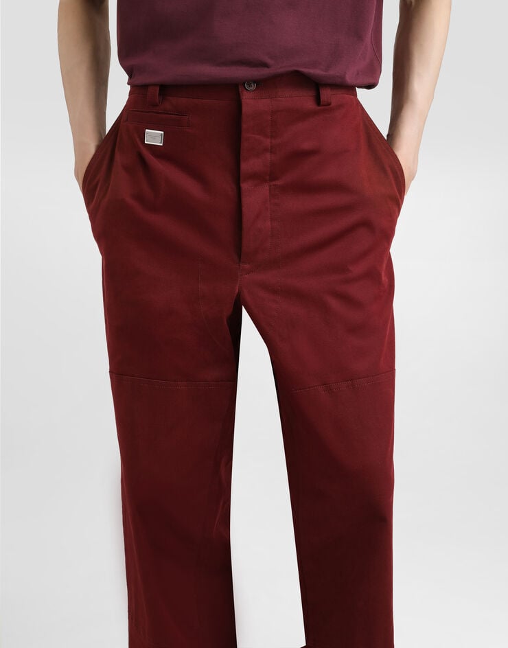 Dolce & Gabbana Pantalones Cargo De Algodón Con Placa