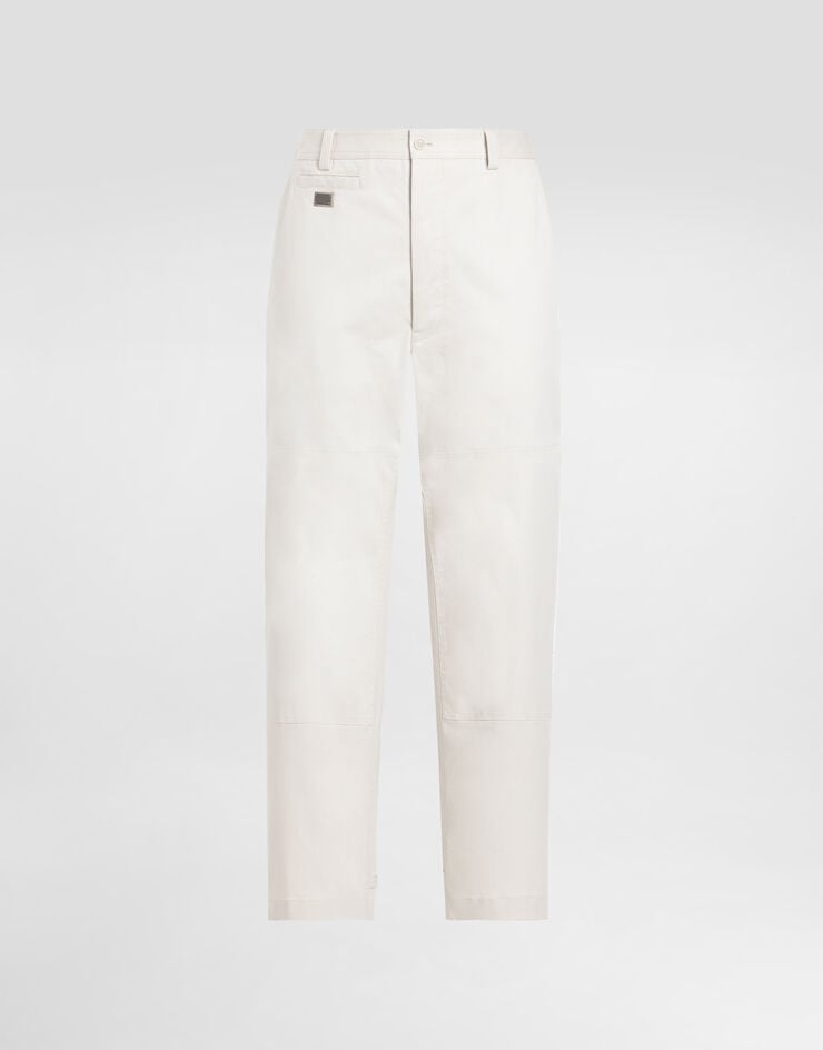Dolce & Gabbana Pantalones cargo de algodón con placa